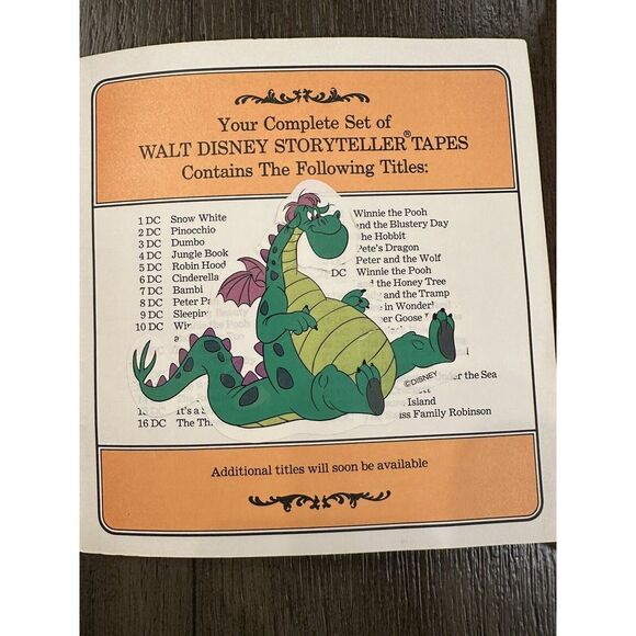 Disney BRER RABBIT & THE TAR BABY /PETE'S DRAGON Read Along BOOK & CASSETTE TAPE - Picture 3 of 4